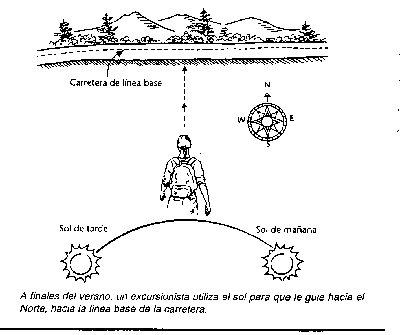 Actividades en excursión y orientación con manejo de la brújula y