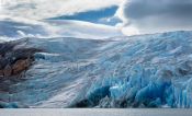 Vista al Glaciar Grey desde campamento Guía de Torres del Paine, CHILE