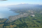 Vista aerea de la ciudad de Villarrica Guía de Villarrica, CHILE