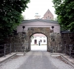 La fortaleza de Akershus esta situada estratégicamente junto al fiordo de Oslo..  Oslo - NORUEGA