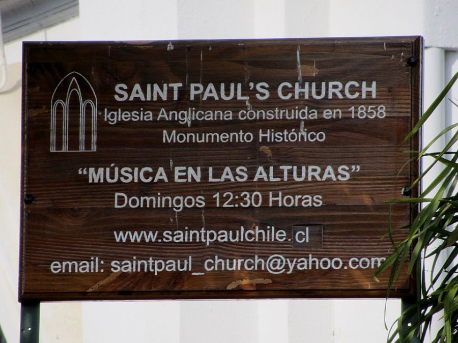 Iglesia anglicana de San Pablo en Valparaiso Valparaiso, CHILE