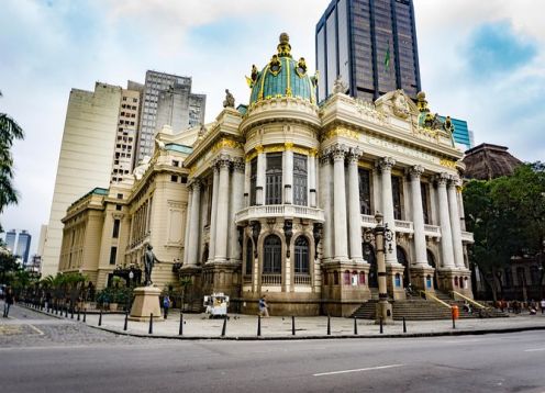 Excursão ao Teatro Nacional e à Biblioteca Nacional. Rio de Janeiro, BRASIL