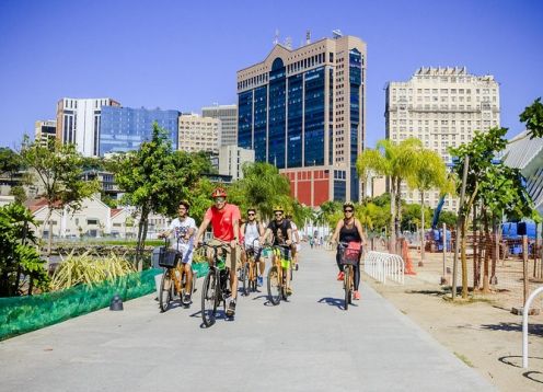 Passeio de bicicleta, Pão de Açúcar, Centro e Boulevard Olímpico. Rio de Janeiro, BRASIL