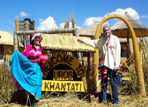 Sleep on the island of Uros.. Puno, PERU