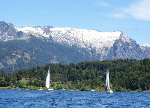 Sailboat rides on Lake Nahuel Huapi. Bariloche, ARGENTINA