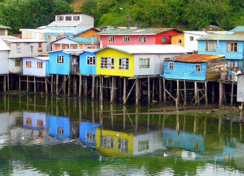 ISLA GRANDE DE CHILOE, VISITANDO ANCUD, CASTRO Y DALCAHUE. , CHILE