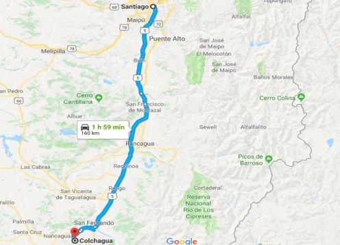 Transfer Santiago al Valle de Colchagua, 