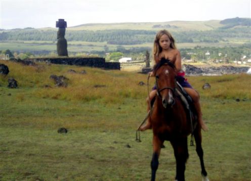 HORSEBACK RIDING EASTER ISLAND. Easter Island, CHILE