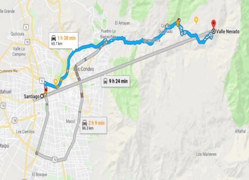 TRANSFER SANTIAGO A VALLE NEVADO O FARELLONES, 